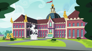 Canterlot High School front exterior EG3