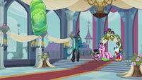 "Too bad the rest of you were too caught up in your wedding planning to realize those suspicions were correct!" (Chrysalis never seems to stop making cheap shots, does she?)