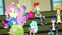 Fluttershy and students hear shushing off-screen SS4