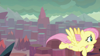 Fluttershy looks for Smolder and Garble S9E9