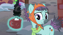 Soot-covered mare sees floating cup of hot cocoa S6E8