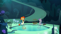 Sunburst and Maud next to the Mirror Pool S7E24