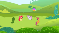 Apple Bloom playing with her fellow crusaders.