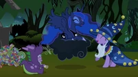 Luna, Spike and Twilight laughing S2E04