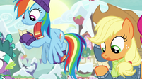 Rainbow Dash and Applejack see who they got MLPBGE