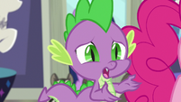 Spike "came all the way to Ponyville" S8E4