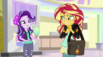 Sunset Shimmer looks embarrassed at Starlight EGS3