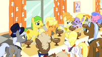 Applejack tries her best to forget her embarrassment.