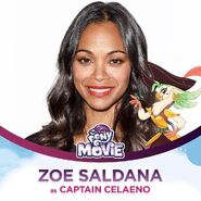 Zoe Saldana jako kapitan Celaeno