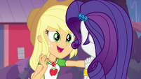 Applejack giving Rarity compliments EGROF