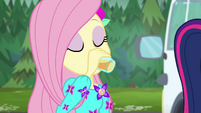 Fluttershy sipping orange juice EGSBP