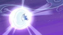 Luna flying back to the moon S4E19