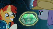 Maud Pie's reflection in the unearthed jewel S7E24