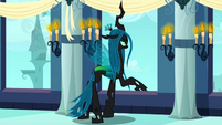 Queen Chrysalis about to sing S2E26