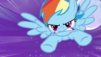 Rainbow Dash rushes at cloud S4E01