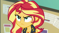 Sunset Shimmer gets angry at Wallflower EGFF