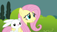 Fluttershy confundida "¿Quién es AppleJohn?"