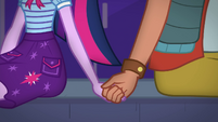 Twilight Sparkle and Timber Spruce holding hands EGDS7