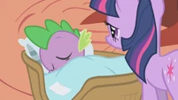 Spike falls asleep