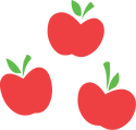 Three red apples (usual)