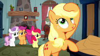 Applejack tidying her mane S5E6