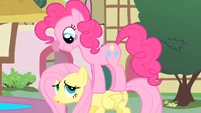 ...on top of Fluttershy.