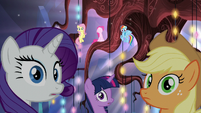 Mane Six hear Cadance and Shining Armor S5E19