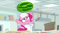 Pinkie Pie tossing a watermelon S9E14