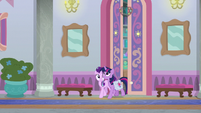 Twilight and Starlight leave Twilight's office S8E25