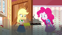 Applejack and Pinkie look at burnt pies SS14