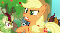 Applejack getting angry at Fluttershy S8E23