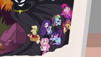 Close-up of Mane Seven on Daring Do posterboard EGS3