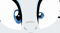 Close-up of Rarity's eye twitch S6E3