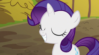 Filly Rarity grinning wide S6E14