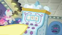 Fluttershy rings up Bracer Britches' order S8E4