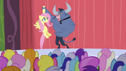 Iron Will holding Fluttershy S2E19