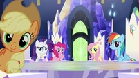 Main ponies looking at Twilight S5E22
