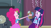 Pinkie Pie holding up a clipboard EG