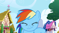 Rainbow Dash about to laugh S1E01
