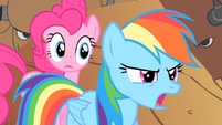 "Run, Pinkie, I'll hold 'em off. Save yourself!"