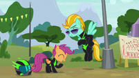 Scootaloo and Lightning Dust laughing S8E20
