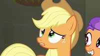 Applejack wonders what Rarity would want S6E9