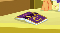 Journal copy falls at the Mane Six's hooves S7E14