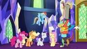 Main five and Discord laughing together S5E22