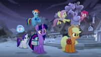 Mane Six see someone in the distance MLPRR