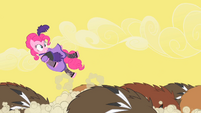 KA-BOOM! No buffalo can hurt Pinkie that easily.