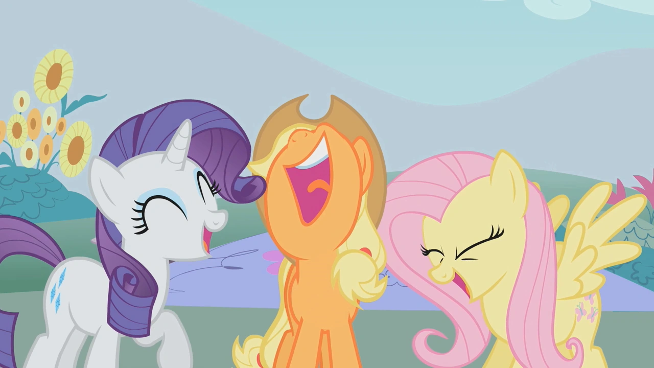 applejack and fluttershy