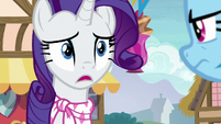 Rarity shocked by Rainbow Dash's words S8E17