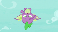 Spike flying upside-down S8E11