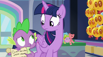 Spike reminds Twilight of the schedule again S7E3